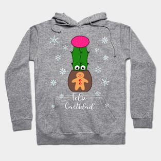 Feliz Cactidad - Hybrid Cactus In Gingerbread Man Pot Hoodie